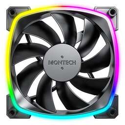 MONTECH Вентилятор для корпуса AX120 ARGB 120х120x25 черный 4-pin 27дБ (AX120 PWM BLACK) Ret