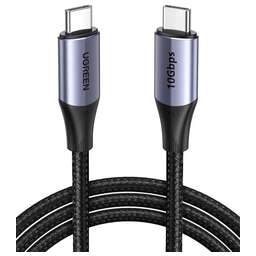 UGREEN Кабель US355, USB Type-C (m) - USB Type-C (m), 1м, в оплетке, 2.5A, черный [80150]
