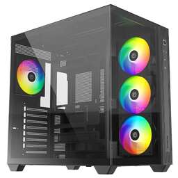 ID-COOLING Корпус View 510 черный без БП ATX 10x120mm 2x140mm 1xUSB3.0 audio bott PSU
