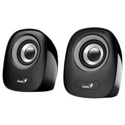 GENIUS Колонки для ПК SP-Q160 /6 Вт/150-20000 Гц/3.5 мм/регулировка громкости/питание USB/кабель 1.2м/черный и серый (31730027400)