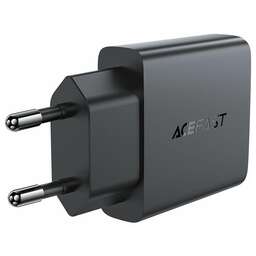 ACEFAST Сетевое зарядное устройство A65 PD20W GaN single USB-C ultra-thin charger (EU). Цвет: черный