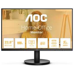AOC 23.8" Монитор 24B3CA2, 1920x1080, IPS, 100Гц, 1хHDMI, 1хDP, черный
