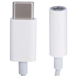 APPLE Переходник MU7E2ZM/A Jack 3.5 (f)-USB Type-C (m) белый