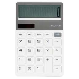 DELI Калькулятор настольный Nusign ENS042WHITE белый 12-разр