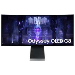 SAMSUNG 34" Монитор Odyssey OLED G8 S34BG850SI, 3440x1440, OLED, 175Гц, изогнутый, серебристый [ls34bg850sixci]