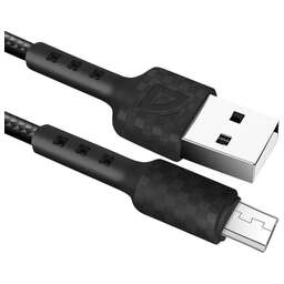 DEFENDER (87115BLA) USB кабель F181 Micro 1м, 2.4А, нейлон