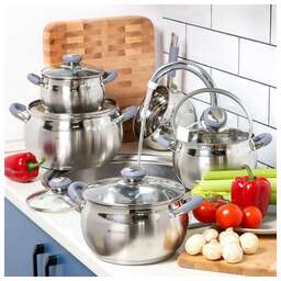 DANIKS SD-1 (324521) 10 пр, кастрюли 1.9,2.9,3.9,6.5 л, ковш 1.9 л