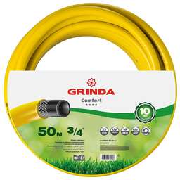 GRINDA Comfort, 3/4″, 50 м, 25 атм, трёхслойный, армированный, поливочный шланг (8-429003-3/4-50)