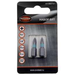 AV STEEL (AV-882121) PZ1x25мм S2 2шт в блистере