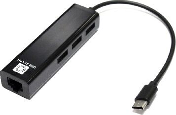 переходник-адаптер 5bites UA3C-45-09BK USB3.1 / 3*USB2.0 / RJ45 100MB / BLACK