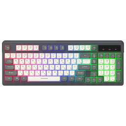 OKLICK Клавиатура 731G, USB, серый + белый