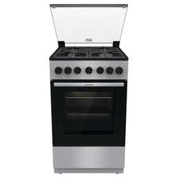 GORENJE Плита Комбинированная GK5B44SF серебристый (стеклянная крышка) реш.чугун