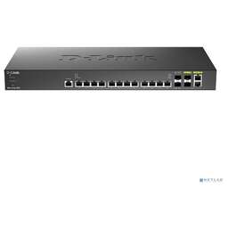 D-LINK SMB D-Link DXS-1210-16TC/B2A PROJ Управляемый L2+ коммутатор с 12 портами 10GBase-T, 2 портами 10GBase-X SFP+ и 2 комбо-портами 10GBase-T/SFP+
