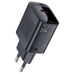 ACEFAST Сетевое зарядное устройство A82 PD20W GaN single USB-C charger с зарядным кабелем USB-C- USB-C (EU). Цвет: черный