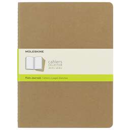 MOLESKINE Блокнот CAHIER JOURNAL QP423 XLarge 190х250мм обложка картон 120стр. нелинованный бежевый (3шт)