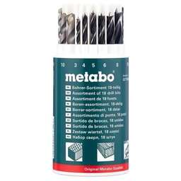 METABO Набор сверл 627190000 по мет/камн/дер (18пред.) для шуруповертов/дрелей