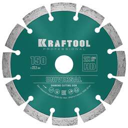 KRAFTOOL LASER-UNIVERSAL 150 мм (22.2 мм, 10х2.4мм), алмазный диск (36680-150)