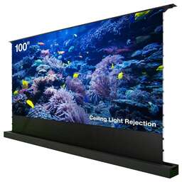 CACTUS Экран FloorRising CS-PSFRCLR-221X125, 221х125 см, 16:9, напольный черный