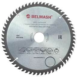 BELMASH Диск пильный по ламинату 210x2,6/1,6x30 60T
