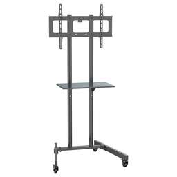 CACTUS Стойка для телевизора CS-ST04 черный 37"-70" макс.68кг напольный мобильный