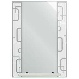 САНАКС 40533 Зеркало с тонированным матированным рисунком 500х700мм полка 400мм