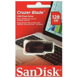 SANDISK Флеш-накопитель Cruzer Blade 128GB. Цвет: черный