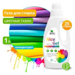 CLEAN&GREEN CG8291 Nice Gel для цветных тканей (концентрат) 1000 мл. (ПЭНД)