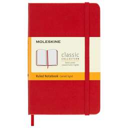 MOLESKINE Блокнот CLASSIC MM710R Pocket 90x140мм 192стр. линейка твердая обложка красный