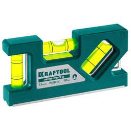 KRAFTOOL Mini-Pro 3, 100 мм, магнитный компактный уровень (34861-010)
