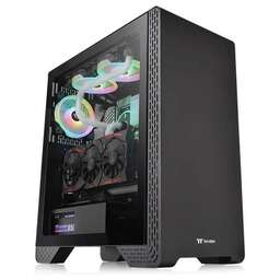THERMALTAKE Корпус S300 TG черный без БП ATX 6x120mm 6x140mm 3x200mm 2xUSB2.0 1xUSB3.0 audio bott PSU