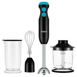 KITFORT Блендер КТ-3041-3, погружной, черный/бирюзовый