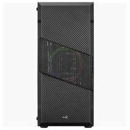 AEROCOOL Корпус ATX Menace Saturn FRGB-G-BK-v1, Midi-Tower, без БП, черный [menace frgb-g-bk-v1]