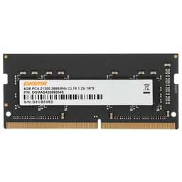 DIGMA Память DDR4 4Gb 2666MHz DGMAS42666004S RTL PC4-21300 CL19 SO-DIMM 260-pin 1.2В single rank Ret