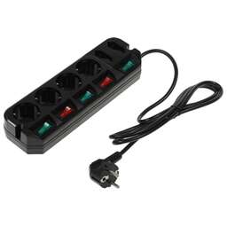 MOST Сетевой удлинитель A10 1.6м (6 розеток) черный (коробка)