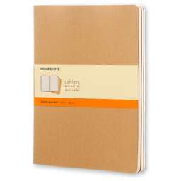 MOLESKINE Блокнот CAHIER JOURNAL QP421 XLarge 190х250мм обложка картон 120стр. линейка бежевый (3шт)