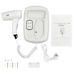 PUFF Фен для волос настенный " -1203B", белый, 1,2 кВт