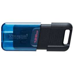 KINGSTON Флешка USB (Type-C) DataTraveler 80 M DT80M/128GB 128ГБ, USB3.2, черный