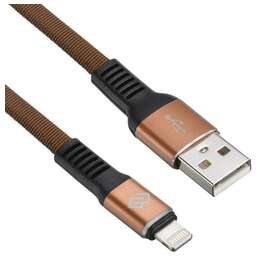 DIGMA Кабель LIGHT-1.2M-FLAT-BR USB (m)-Lightning (m) 1.2м коричневый плоский