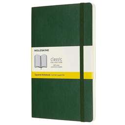 MOLESKINE Блокнот Classic Soft, 192стр, в клеточку, мягкая обложка, зеленый [qp617k15]