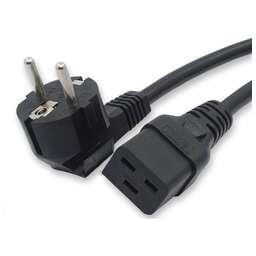 HYPERLINE Шнур питания PWC-IEC19-SHM-1.8-BK C19-Schuko проводник.:3x1.5мм2 1.8м 250В 16А (упак.:1шт) черный
