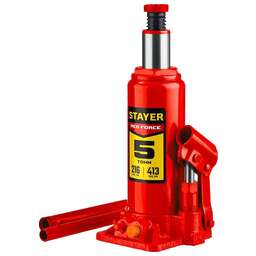 STAYER Домкрат гидравлический 43160-5_z01 бутылочный, 5т