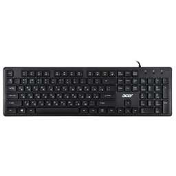 ACER Клавиатура OKW020 черный USB slim Multimedia (ZL.KBDEE.001) кабель 1.5м
