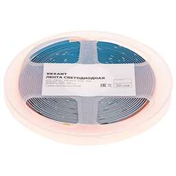 REXANT Лента светодиодная 24В, COB 8Вт/м, 320 LED/м, красный, 8мм, 5м, IP20