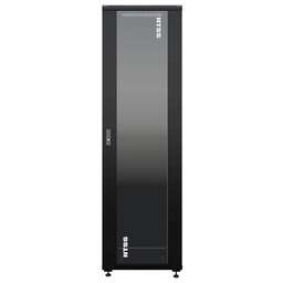 NTSS Шкаф коммутационный Премиум ( -R42U6060GS-BL) напольный 42U 600x600мм пер.дв.стекл металл 900кг черный 510мм 86кг 1987мм IP20 сталь