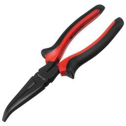 MATRIX Длинногубцы изогнутые Black Nickel, 200 мм, двухкомпонентные рукоятки 17462