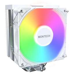 MONTECH Устройство охлаждения(кулер) NX400 ARGB Soc-AM5/AM4/1200/1700/1851 белый 4-pin 34.17dB Al+Cu 220W 874gr Ret (NX400ARGBWH)