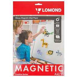LOMOND Фотобумага 2020345 A4/660г/м2/2л./белый глянцевое/магнитный слой для струйной печати