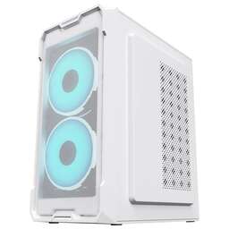 OKLICK Корпус mATX OCC-MN302F, Mini-Tower, без БП, белый