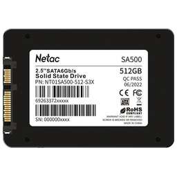 NETAC Накопитель SSD 2,5 SATA-III SA500 512GB NT01SA500-512-S3X TLC