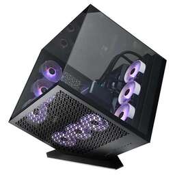 AZZA Корпус CUBE PLUS черный без БП ATX 6x120mm 2xUSB3.0 audio bott PSU
